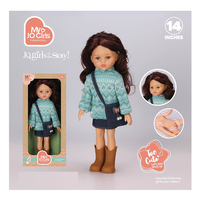 Mode 14 pouces poupée fille jouet belle fille habiller jouets en plastique vinyle Joints grands yeux bébé poupées meilleur cadeau