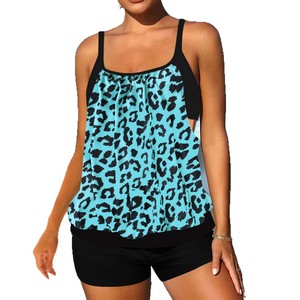 <span class=keywords><strong>Maillot</strong></span> <span class=keywords><strong>de</strong></span> <span class=keywords><strong>bain</strong></span> tankini grande taille deux pièces fluide avec haut amincissant et shorty <span class=keywords><strong>pour</strong></span> <span class=keywords><strong>femme</strong></span> - Product Image 5