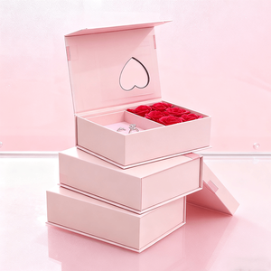 Caja de Regalo Magnética Premium Personalizada ISO9001, Caja Rígida de Cartón con Tapa Abatible, Caja de Papel Mate para Anillo de San Valentín - Product Image 2
