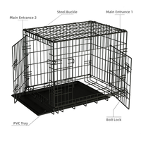 Vente chaude 2026 Cage pour chien, chiot, chat, en métal, pliable, cages pour animaux de compagnie, niche pour chien, cage pour chien, cage d'usine