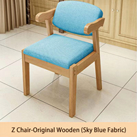Silla Minimalista de Madera Maciza, Silla de Ocio para Sala de Estar y Balcón, Silla de Estudio para Estudiantes, Silla de Comedor con Respaldo para Hogar y Oficina