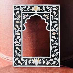 Modern Bone Inlay <b>Picture</b> <b>Frame</b> Handmade Artisan Photo <b>Frame</b> with Geometric Pattern for Home Decoration Office Desk - Product Image 2