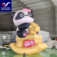 Panda gonflable personnalisé, panda gonflable chinois, dessin animé de panda pour la publicité