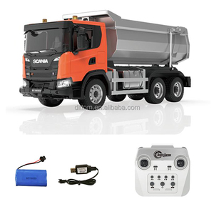 Double E E593-003 <span class=keywords><strong>Camion</strong></span> benne basculante <span class=keywords><strong>RC</strong></span> <span class=keywords><strong>Scania</strong></span> G540 1/20 2.4G en alliage, modèle d'ingénierie autorisé - Product Image 4
