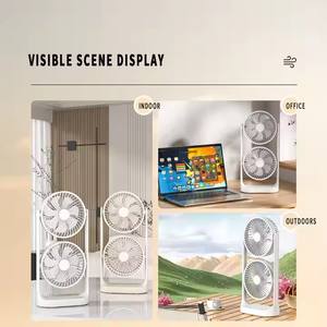Hot-Selling New Wind <span class=keywords><strong>Air</strong></span> <span class=keywords><strong>Recirculation</strong></span> Fan Rechargeable USB Mini Double-Head Portable Desktop Fan - Product Image 3