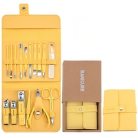 Ensemble de manucure et pédicure en acier inoxydable, best-seller, 16 pièces