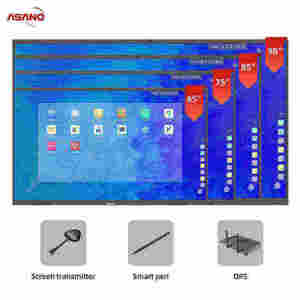 ASANO Grand écran 98 pouces <span class=keywords><strong>OPS</strong></span> 8 + 256 Tableau blanc interactif à écran tactile avec support mobile 98 100 110 pouces - Product Image 2