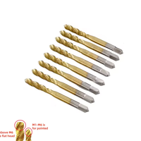 YG 1 pièce M14-M24 HSS Robinet à tarauder à spirale à rainures droites, revêtement en étain, norme ISO, avec tailles incluses