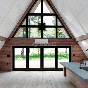 Cabane en bois triangulaire préfabriquée portable, <span class=keywords><strong>chalet</strong></span> <span class=keywords><strong>moderne</strong></span> pour le camping et l'hôtellerie - Product Image 2