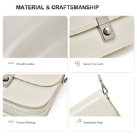 Sacs à bandoulière pour femmes en cuir véritable, sacs à bandoulière minimalistes décontractés pour le travail, sacs à bandoulière de style selle, étiquette privée, logo personnalisé en relief