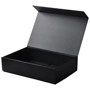 Atacado logotipo personalizado impresso luxo caixa preta difusor caixa de presente incenso embalagem com tampas magnéticas