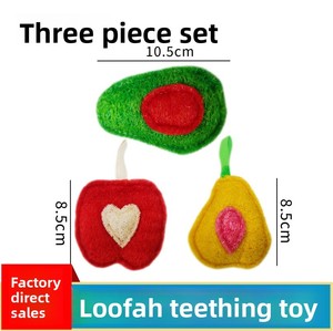 Jouet à mâcher pour chat en forme de fruit naturel (avocat, pomme, <span class=keywords><strong>poire</strong></span>) – Nettoyage des dents et jeu interactif pour chatons – Yilin Pet - Product Image 2