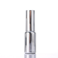 Flacon compte-gouttes en verre argenté 5ml-100ml avec bouchon à vis, emballage cosmétique écologique et recyclable pour sérum de soin de la peau, pompe et spray pour les yeux
