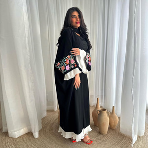 Abaya Elegante di Dubai <span class=keywords><strong>Meva</strong></span> con Ricami Fatti a Mano, Vestito Lungo da Donna, Kaftan Vanita Musuman Turki, Abito Musulmano all'Ingrosso - Product Image 5