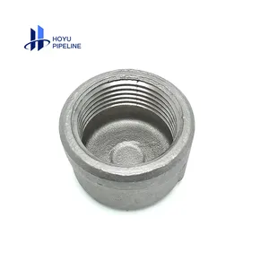 High Quality Pipe Fitting Threaded Union Ss 304 Stainless Steel Pipe FittingReducing Round Cap And Hex Cap
