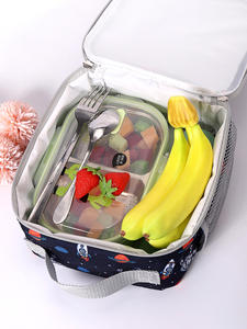 Популярная маленькая сумка для обеда, изолированная многоразовая сублимационная сумка-холодильник, Холщовая Сумка для обеда для работы - Product Image 4