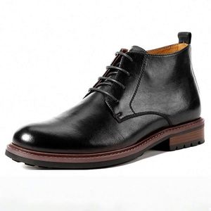 Large Size Men's <b>Work</b> <b>Boots</b> <b>Waterproof</b> Short <b>Boots</b> Stylish Casual Outdoor Walking <b>Boots</b> Height Increasing Autumn Genuine Leather - Product Image 2