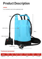 Pompe submersible automatique à faible aspiration 220V 50Hz, haute pression, grand débit, drainage à bas niveau d'eau, pompe AC à démarrage et arrêt automatiques