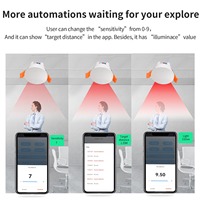 Nouveau capteur de présence humaine sans fil intelligent Tuya 5.8Gb à montage au plafond, contrôle via application Smart Life, Wi-Fi, pour maison connectée 2026