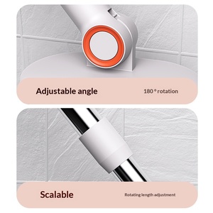 Brosse de nettoyage de sol multifonctionnelle réglable à 180 degrés avec manche en métal pour l'élimination des taches dans la salle de bain domestique - Product Image 4
