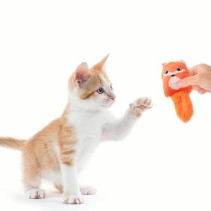 Wholesale Hot Selling Cute fox Model Cartoon Squirrel Raccoon Doll Filled Sound Paper Interactive Biting Cat Mint <b>Plush</b> Toys - Product Image 4