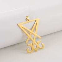 Pendentif Myshape Sigil de Lucifer, sceau de Satan, symbole satanique de Lucifer, breloque en acier inoxydable, accessoires DIY pour collier