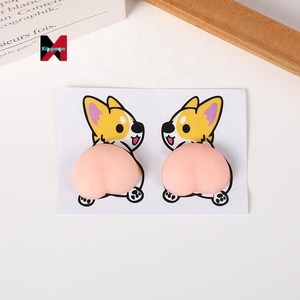 Divertido Adhesivo 3D de Dibujos Animados para Coche, Imán para Nevera, Bonito Adhesivo <span class=keywords><strong>QQ</strong></span> Elástico Antiarañazos y Anticolisión - Product Image 1