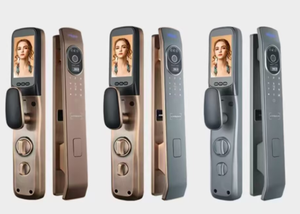 Serrure intelligente Tuya en alliage d'aluminium avec reconnaissance faciale 3D, empreinte digitale, caméra intégrée de 4 pouces et visionneuse, prend en charge plusieurs langues - Product Image 6