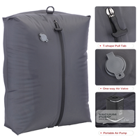 Sac de compression sous vide unisexe, étanche, hermétique, en nylon TPU écologique, 18L, organisateur de vêtements de voyage pour bagages et sacs à dos, OEM