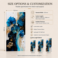 Panneau mural en PVC floral 3D MORLENX, imperméable, facile à installer, panneau décoratif pour mur d'accentuation de chambre à coucher
