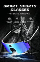Lunettes Intelligentes IA avec Caméra 8MP pour Cyclisme en Extérieur (Enregistrement et Photos), IA pour Traduction, Musique et Appels Bluetooth M14