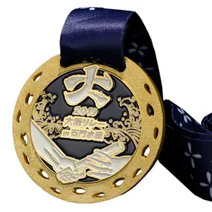 Özel hatıra altın şerit bronz onur şampiyonlar madalya maraton spor boş Metal madalyalar