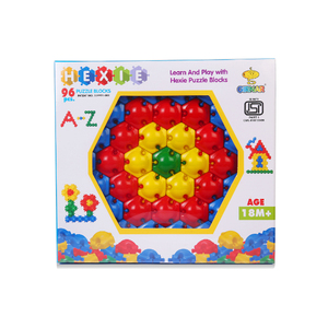 Bloques de Construcción HEXIE, juego de bloques Hexie que pueden estimular la imaginación de los niños, juego de 96 piezas, cada una con 24 piezas. - Product Image 1
