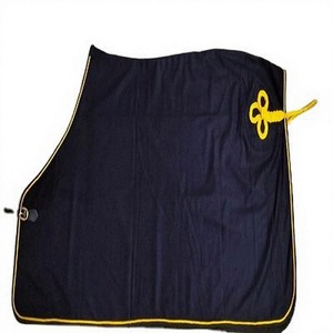 Couverture pour cheval en laine noire, jaune et rouge, chaleur et durabilité inégalées, laine Kersey, couvertures pour chevaux traditionnelles, imperméables, fabricant Inde - Product Image 1