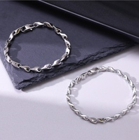 Bracelet unisexe en acier inoxydable à maillons flamme, largeur 4 à 5 mm, 21 cm, chaîne de mode plaquée or 18 carats, vente en gros