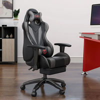 Nouveau fauteuil de bureau confortable et pas cher, dossier haut, en cuir, inclinable, fauteuil gamer, fauteuil d'ordinateur, fauteuil de jeu avec repose-pieds