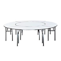 Table ronde de banquet, table pliante, grande table circulaire pour mariage, fête, restaurant, hôtel, salle privée et réception
