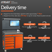 Chariot porte-outils CNC pour poste de travail, organisateur d'outils de coupe, rangement d'outils avec support lumineux