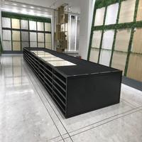 Étagère de présentation sur pied pliable personnalisable en granit et marbre pour échantillons de mosaïque