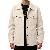Jaket Musim Semi Musim Gugur Jaket Warna Solid Baru Jaket Kasual Kerja Kemeja Lengan Panjang Jaket Pria