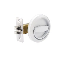 Serrure de porte dissimulée moderne et raffinée en acier inoxydable 304, avec anneau de tirage encastré à tête plate, quincaillerie auxiliaire pour passage domestique