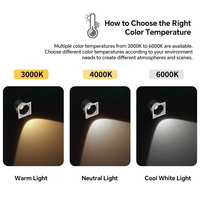 Spot LED encastré carré, contrôle intelligent Tuya Dali, angle de faisceau réglable, 7W 10W 12W 15W, downlight commercial pour plafond