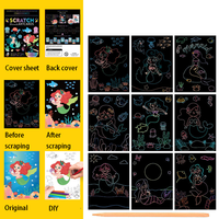 Arte para rascar que brilla en la oscuridad para adultos y niños, diseños personalizados, pintura para rascar ballena, divertida actividad creativa DIY, regalos personalizados