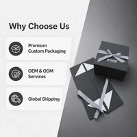 Boîtes cadeaux pliables en carton noir mat de luxe avec logo personnalisé, grand format, fermeture magnétique, emballage vide