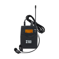 Ensemble de moniteurs intra-auriculaires sans fil Xtuga IEM1200 de haute qualité pour scène, avec 6 émetteurs de poche, plage de fréquences 550-580 MHz, impédance 16 ohms