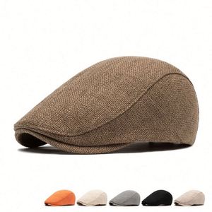 Béret en coton pour homme – Chapeau plat respirant et tendance pour l'été – Protection solaire - Product Image 2