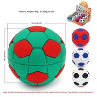 Broyeur à herbes YunAng Factory Direct en forme de ballon de football de 63 mm, 4 couches, en plastique biodégradable, design football, pour tabac et épices
