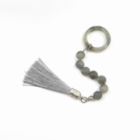 Nouvelle bague de style 8 mm, 7 pierres de labradorite naturelle, unisexe, tendance, tasbih, idée cadeau religieuse, musulmane, islamique, misba
