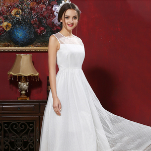 Abiti Da damigella d'onore Delle Donne di Bianco Poltiglia Del Vestito 2020 di Estate - Product Image 3