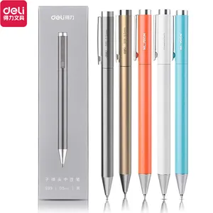 Deli Nusign Metal Gel Pen Set Sign Pen Rollerball Caneta Gel 0.5MM PREMEC Switzerland Refill Office School Supplier